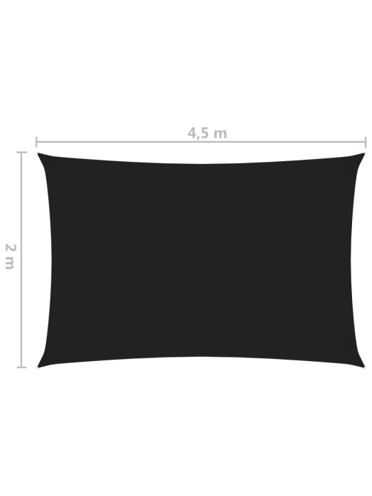 Oxford-kangast päikesepuri, ristkülik, 2 x 4,5 m, must