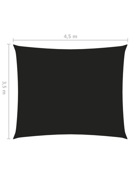 Oxford-kangast päikesepuri ristkülikukujuline 3,5 x 4,5 m must
