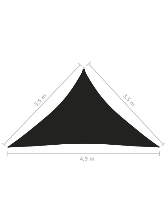 Päikesepuri, oxford-kangast, kolmnurkne, 3,5x3,5x4,9 m, must