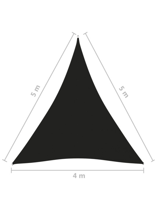 Oxford-kangast päikesepuri kolmnurkne 4 x 5 x 5 m must