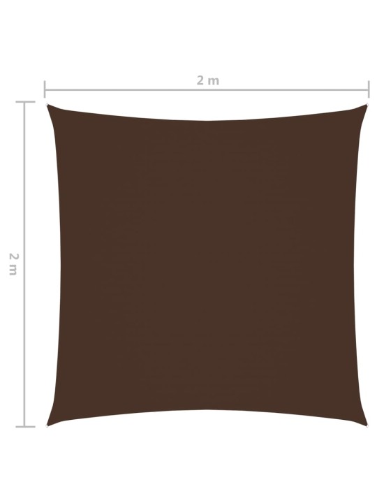 Oxford-kangast päikesepuri kandiline, 2 x 2 m, pruun