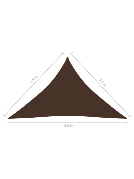 Päikesepuri, oxford-kangast, kolmnurkne, 3,5x3,5x4,9 m, pruun