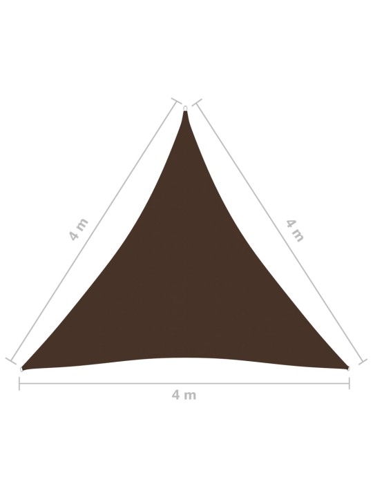 Päikesepuri, oxford-kangast, kolmnurkne, 4 x 4 x 4 m, pruun