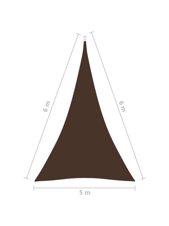 Päikesepuri, oxford-kangast, kolmnurkne, 5 x 6 x 6 m, pruun