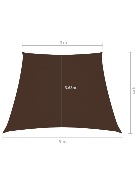 Oxford-kangast päikesepuri trapets, 3/5x4 m pruun