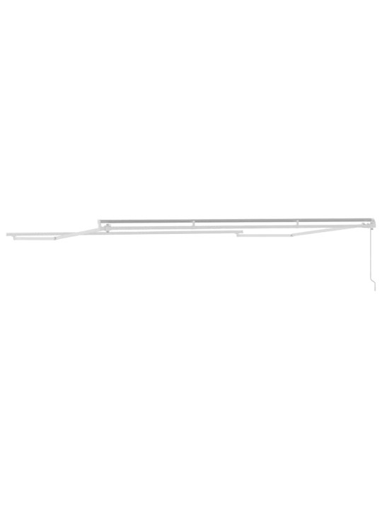 Varikatus manuaalne valge 4 × 3,5 m metall
