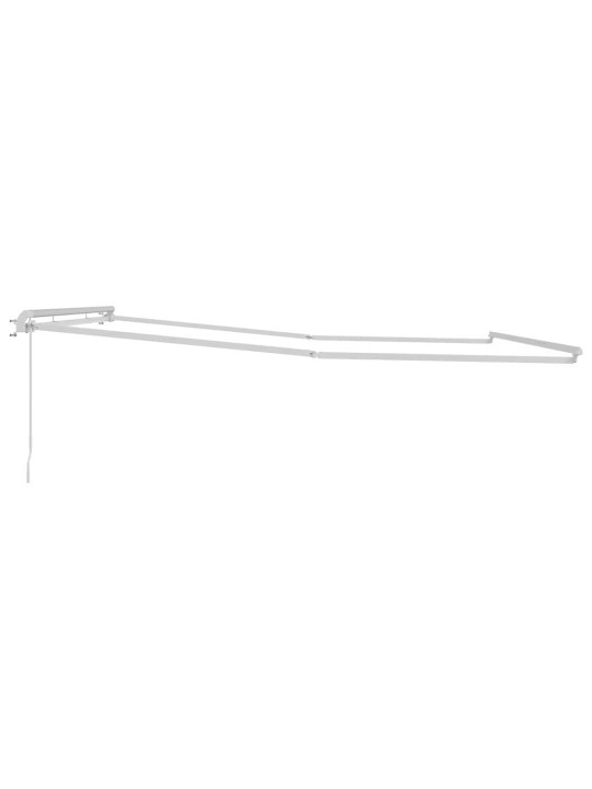 Varikatus manuaalne valge 4 × 3,5 m metall