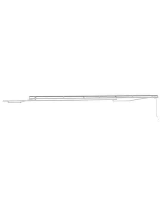 Varikatus manuaalne valge 6 × 3,5 m metall