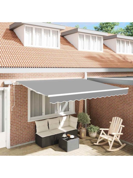 Varikatus koos manuaalne valge 3 x 2,5 m metall