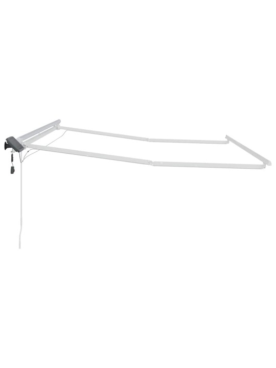 Varikatus koos manuaalne valge 3 x 2,5 m metall