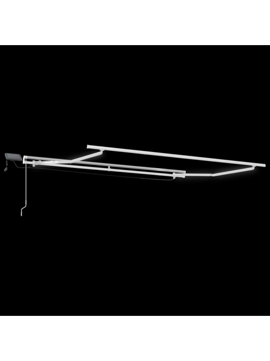 Varikatus koos manuaalne valge 3,5 x 2,5 m metall