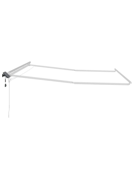 Varikatus manuaalne valge 5 x 3 m metall