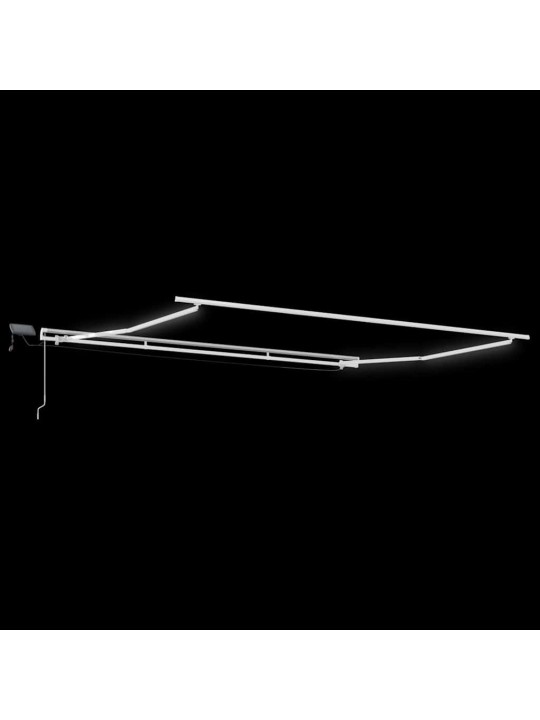 Varikatus koos manuaalne valge 4,5 × 3,5 m metall
