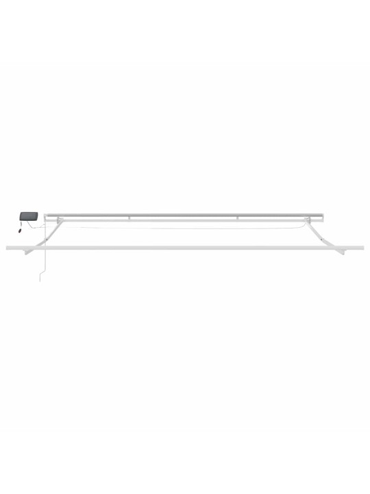 Varikatus koos manuaalne valge 4,5 × 3,5 m metall