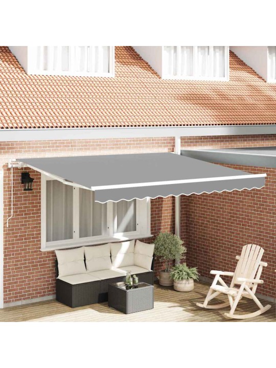 Varikatus manuaalne valge 3 x 2,5 m metall