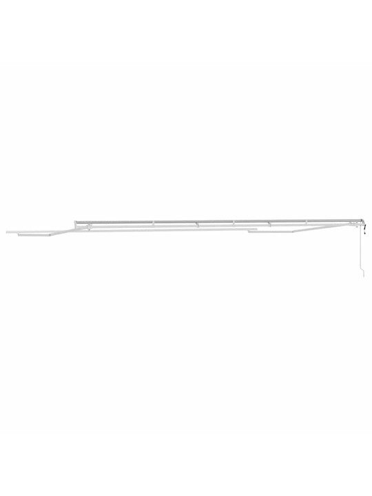 Varikatus manuaalne valge 6 x 3 m metall