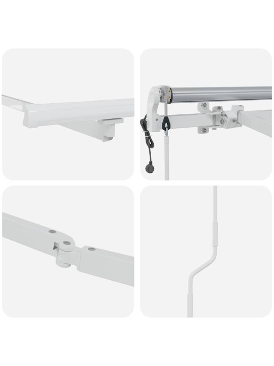 Varikatus valge 4,5 × 3,5 m metall