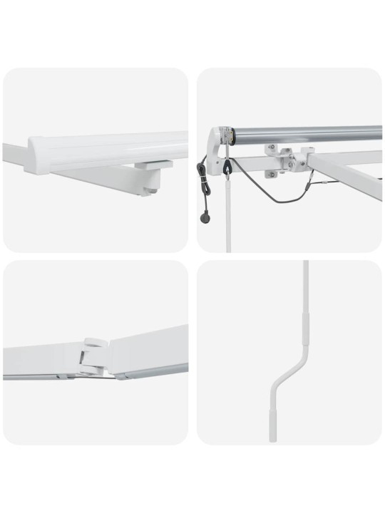 Varikatus valge 5 x 3 m metall
