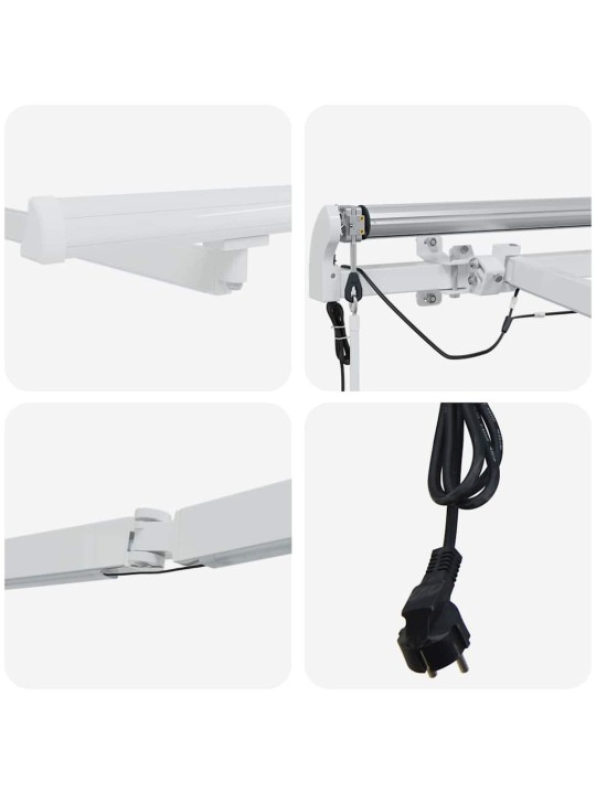 Varikatus valge 5 × 3,5 m metall