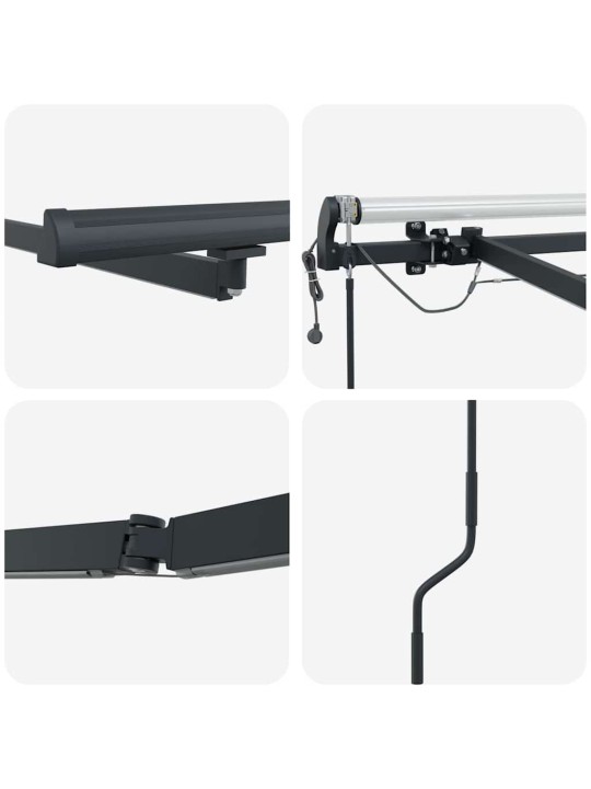 Varikatus koos manuaalne antratsiit 4,5 × 3 m metall