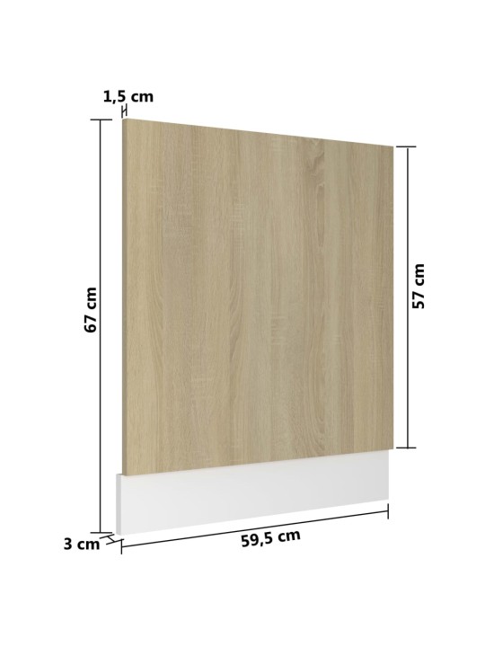 Nõudepesumasina paneel, sonoma tamm 59,5x3x67 cm puitlaastplaat