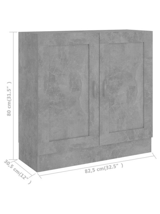 Raamaturiiul betoonhall 82,5 x 30,5 x 80 cm puitlaastplaat