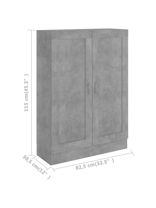 Raamaturiiul betoonhall 82,5 x 30,5 x 115 cm puitlaastplaat