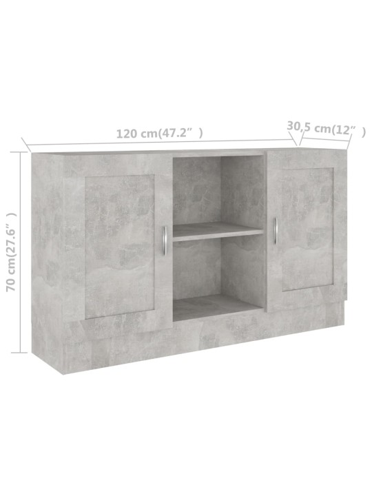 Puhvetkapp, betoonhall 120 x 30,5 x 70 cm puitlaastplaat