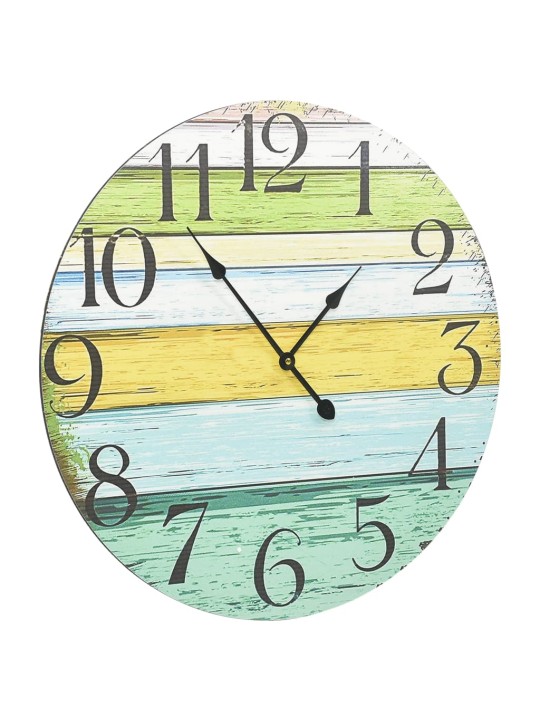 325185 wall clock multicolour 60 cm mdf