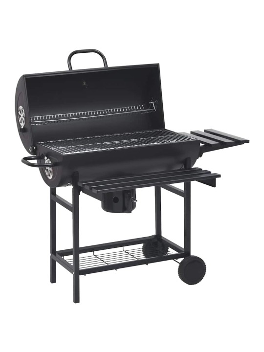 TÜNNIGRILL RATASTE JA RIIULITEGA, MUST, TERAS, 115 X 38 X 95 CM