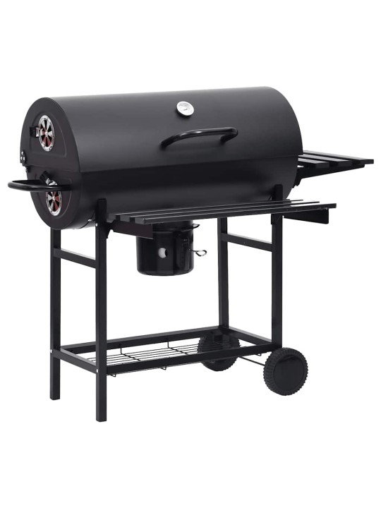 TÜNNIGRILL RATASTE JA RIIULITEGA, MUST, TERAS, 115 X 38 X 95 CM