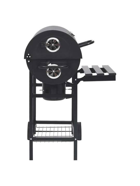 TÜNNIGRILL RATASTE JA RIIULITEGA, MUST, TERAS, 115 X 38 X 95 CM