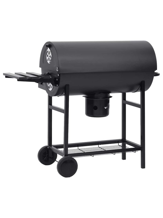 TÜNNIGRILL RATASTE JA RIIULITEGA, MUST, TERAS, 115 X 38 X 95 CM