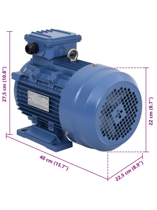 3-faasiline elektrimootor 4kw / 5,5 hp, 2 poolust, 2840 p/min