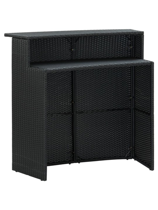 AIA BAARILAUD, MUST, 120 X 55 X 110 CM, POLÜROTANG