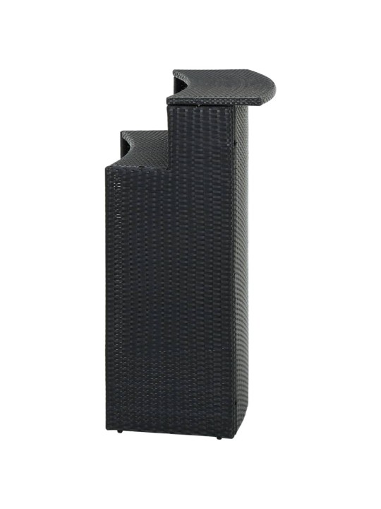 AIA BAARILAUD, MUST, 120 X 55 X 110 CM, POLÜROTANG