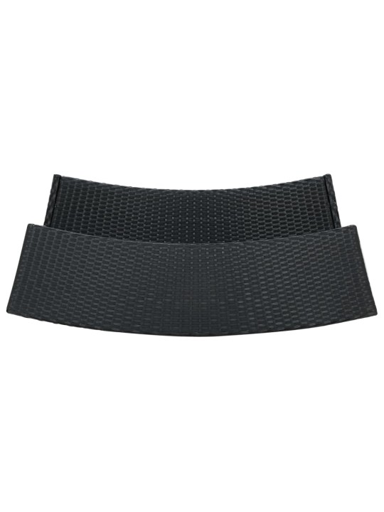 AIA BAARILAUD, MUST, 120 X 55 X 110 CM, POLÜROTANG