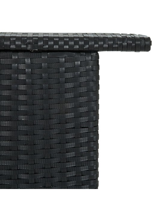AIA BAARILAUD, MUST, 120 X 55 X 110 CM, POLÜROTANG