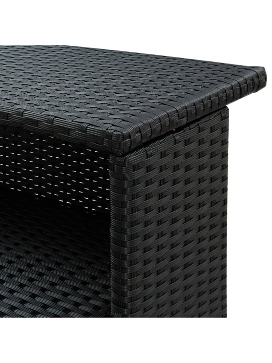 AIA BAARILAUD, MUST, 120 X 55 X 110 CM, POLÜROTANG