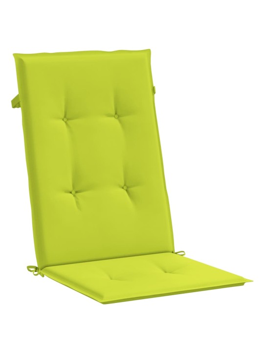 Kõrge seljatoega toolipadjad 6 tk, roheline 120x50x3 cm, kangas