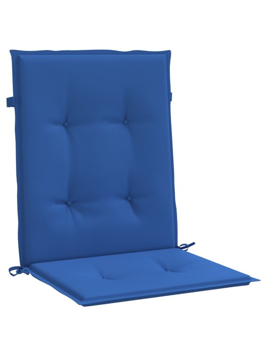 Madala seljatoega toolipadjad 6 tk sinine 100x50x3 cm kangas