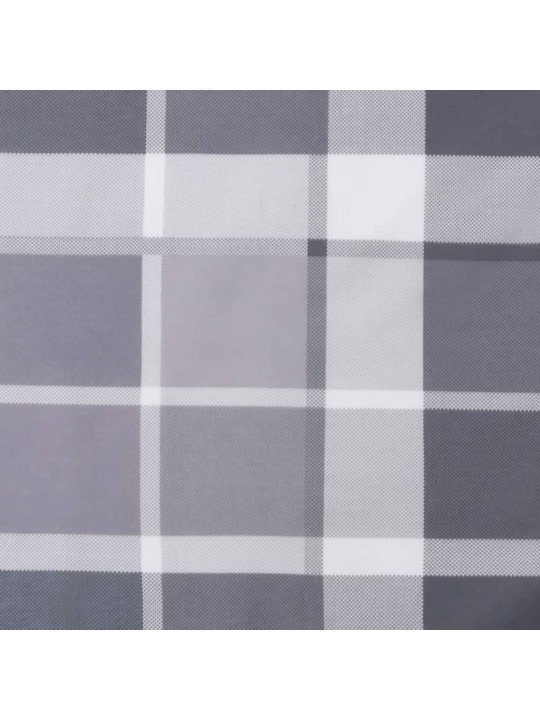Päevitustooli padi, hallid ruudud, 200x60x3 cm, oxford kangas
