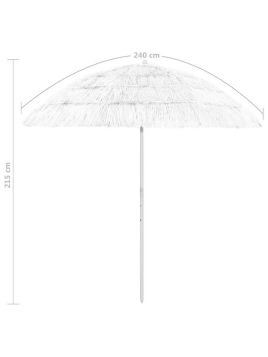 Hawaii päikesevari, valge, 240 cm