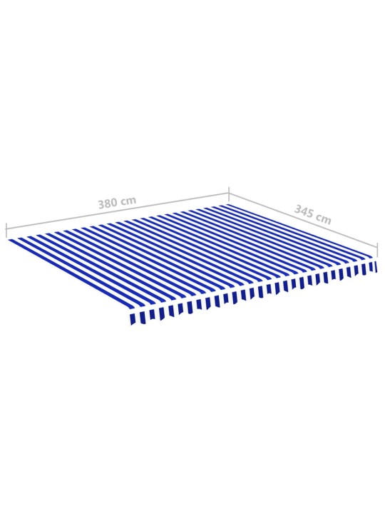 Varikatuse asenduskangas, sinine ja valge, 4 x 3,5 m