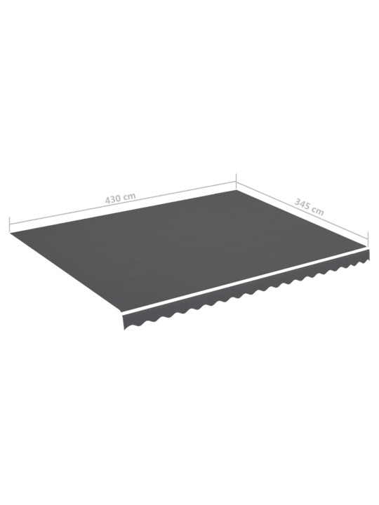 Varikatuse asenduskangas, antratsiithall, 4,5 x 3,5 m