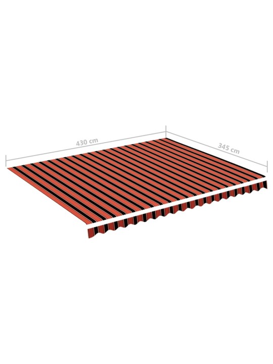 Varikatuse asenduskangas, oranž ja pruun, 4,5 x 3,5 m