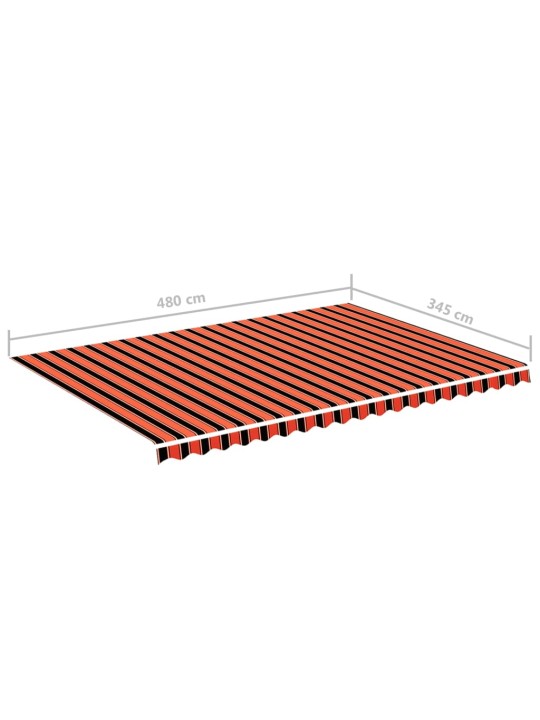 Varikatuse asenduskangas, oranž ja pruun, 5 x 3,5 m