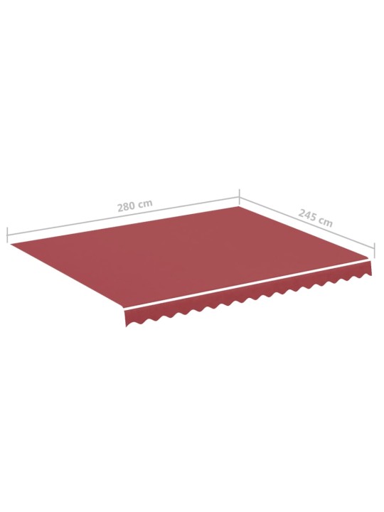 Varikatuse asenduskangas, burgundiapunane, 3 x 2,5 m