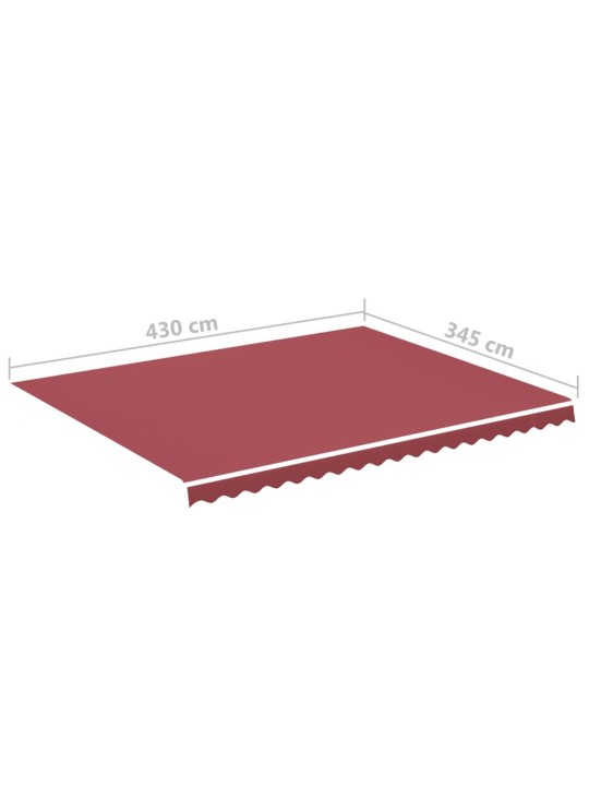 Varikatuse asenduskangas, burgundiapunane, 4,5x3,5 m