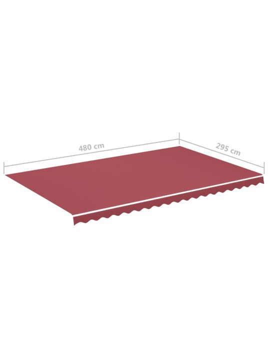 Varikatuse asenduskangas, burgundiapunane, 5x3 m